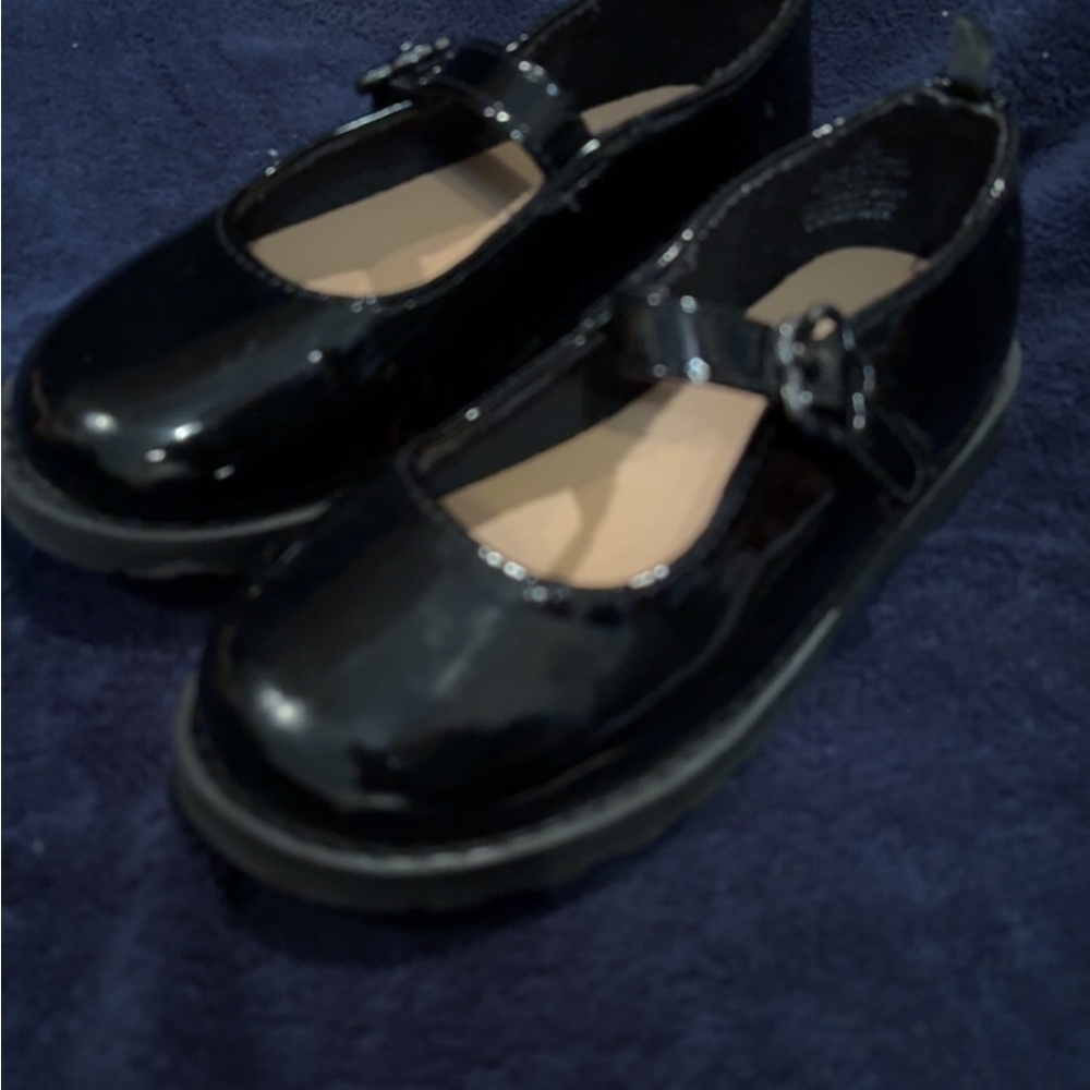 Old Navy Shiny Black Kids Mary Jane Shoes